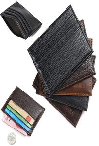Män kreditkort plånbok pu lädermynt påsar enkel stil korthållare kontant pocket pengar handväska födelsedagspresent för pojkar6074386