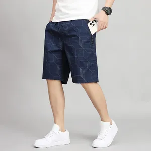 Men's Shorts Cropped Pants Cotton Loose Casual Beach Home Elastic