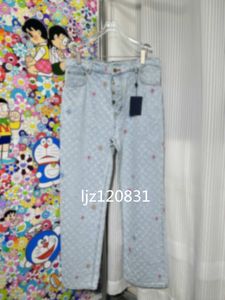 2024SS Designer Primavera Novo Produto Men's Jenim Pants Jaqueta jeans Denim Bordado