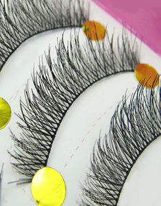 Popular de 10 pares preto maquiagem longa e espessa beleza falsa cílios falsos extensão de olho cruzado lashes1483808