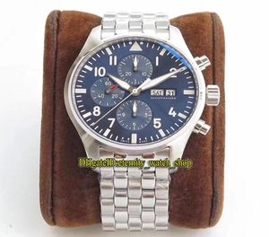 ZF Top Version Pilot Little Prince 377717 Blue Dial Eta 7750 Chronograph Automatic 3777 Herr Watch Steel Case Strap Sport Stopwatc7478120