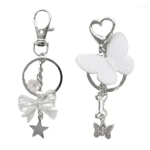 Keychains Bowknot Butterfly Sweet Cool Keyring Bag Pendant Decors Keychain