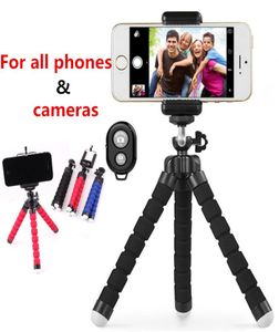Flexibel bläckfisk stativtelefonhållare universal stativfäste för mobiltelefonbilskamera selfie monopod med Bluetooth fjärrkontroll6364418