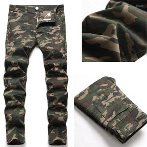 Jeans maschio maschio mimetico in denim camuffato dritti di paestri lunghi e lunghi stagioni dropship pantaloni di marca invogliato verde esercito verde