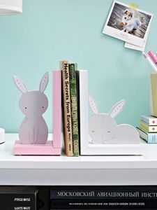 Bookendends for Kids Bunny Kawaii Room Decor Accessori per la casa Organizzatore Modem in legno Figura animale Decorazione Girl Aesthetic 240425