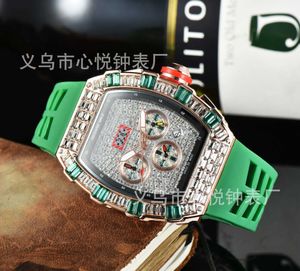 Titta på Watches AAA 2024 Product Mens Business Ghost Head Watch Leisure Full Diamond 6-Pin Quartz Watch