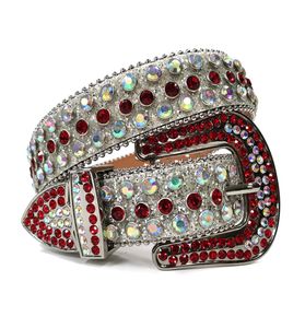 Nowy moda Western Rhinestones Belt Cowgirl Cowboy Bling Bling Diamond Studded Belt Wyjmowany klamra dla mężczyzn 6442699