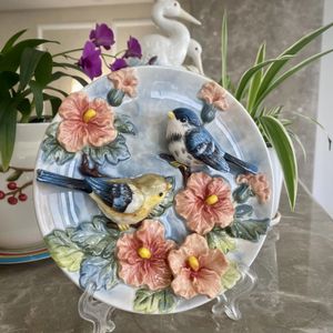 3D Hibiscus Lover Lover Decorative Wall Swares Forcaine Decorative Plates Home Decor Crafts Комната Украшения аксессуары 240429