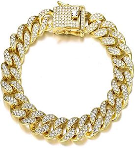 fashion trend hip hop diamond inlaid CUBAN CHAIN men039s bracelet personalized simple bracelet197I2196386