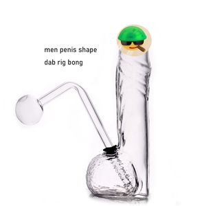 XXL Size Glass Oil Burner Bong Water Pipe Bubbler Sexy Male Penis High Quality Smoking Pipe Lifelike Shape with Clear Down Stem Bowl Dab Rigs Pipes Bongs
