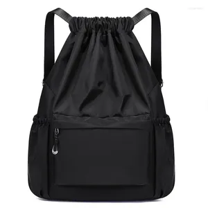 Mochila Drawstring School Gym Bag Casual String Knapsack Back Pack para adolescentes homens