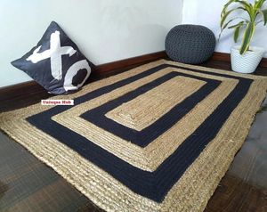 Carpets Rug Natural Jute Braided 2x3 Feet Runner Modern Look Area Carpet Room Decoration