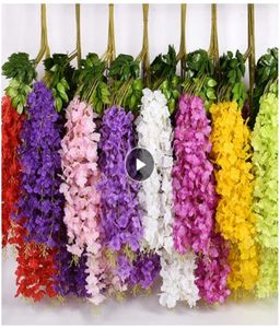 100st Artificial Wisteria Flowers Fake Wisteria Vine Ratta Hanging Garland Silk Flowers String Home Party Wedding Decoration4907392