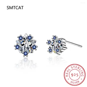 Orecchini a perno 1ct 6,5 mm D Colore Orero di moissanite 925 Striscia sterling con gioielli da sposa a stella piazzati in oro bianco per donne