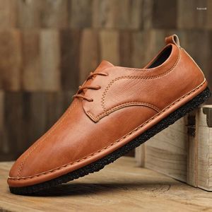 Sapatos casuais clássico oxford britânico estilo artesanal solas masculinas de couro genuíno masculino respirável formal