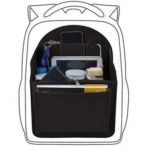 Keçe Seyahat Çantası Ekle Backpack Organizer Çanta Organizatörü Mumya Omuz Tote Çantaları Çanta Organizatör 240426