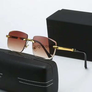 Designer Mayba Glasögon Cycle Luxury Polarize Sports Solglasögon för kvinna Mens Fashion Baseball Beach Brown Golden Alloy Rimless Lady Run Sun Glasses