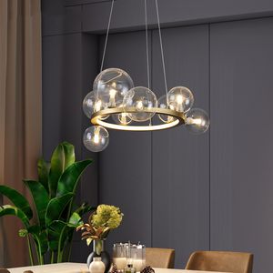 Lustres de bolha de vidro transparentes iluminação de sala de estar de cozinha quarto de jantar lâmpada g9 lâmpada boa embalagem