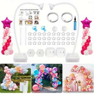 Party Decoration 8.2Ft & 5Ft Balloon Arch Stand Free Bending Shape Kit Half With Base Column
