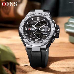 Wristwatches OFNS Top G Style Men Military Watch LED Digital 50m Waterproof Clock Male Outdoor Sport Quartz Wristwatch Relogios