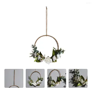 Dekorativa blommor Lily Wreath Beautiful Garland Home Decor Hanging Ornament Pastoral Wall Stylish Tapestry Rural Exquisite