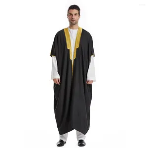 民族服2024イスラム教の男性ローブムスリムドレスムスリムドレス着物dashadashaドバイドバイアバヤ
