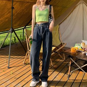 2024 Designer Kvinnor Jeans Summer Thin Light Color Straight Ben Women's Jeans Loose and Draping Short High Purple Jeans Midjan Wide Ben Golo