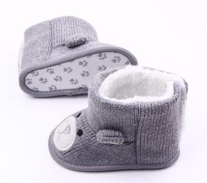 Baby Winter Boots Spädbarn Toddler Nyfödda söta tecknade björnskor Girls Boys First Walkers Super Keep Warm Snowfield Booties Boot G3230399