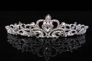 10 datorer Mycket helt nytt brudbröllop kristall strass hår pannband prinsessan krona kam tiara prom pageant hj2254038216