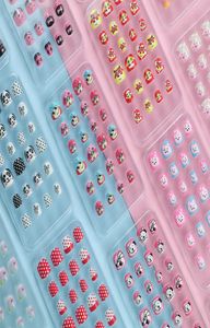 24pcsset Candy False Nail Tips Press On Children Cartoon Full Cover Kid Lim Self Fake Nail Art For Girls Manicure Tips5617497