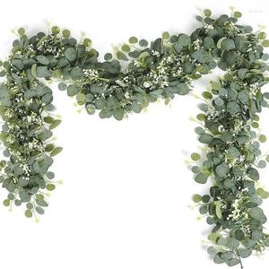 Dekorative Blumen 180 cm Babybreath Vine Simulation Grüne Pflanzenhochzeitdekoration für den Raum Ästhetic Decor Yard und Garten Decors Home