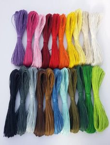 400yard lot 15mm 28 renk mumlu pamuklu kanatlı işlenmiş candropestringnecklace ve bilezik kablolu ipi kablosu yapımı DIY cord9476045