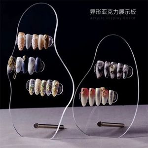 1Pcs Irregular Acrylic Nail Art False Tips Display Board Transparent Nail Gel Polish Showing Shelf Display Stand Manicure