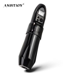 Ambition Boxster Professional Wireless Tattoo Machine Pen Strong Motor coreless 1650 MAH Lithium Batteria per l'artista 2111266939180