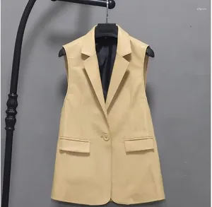 Women's Leather .Fashionable Sheepskin Jacket.Top Grain Genuine Vest.natural Versatile Suit Vest