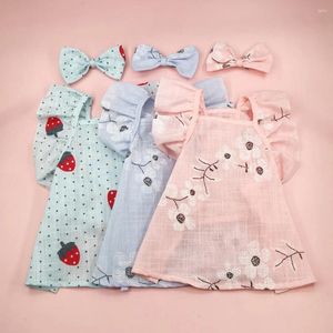 Dog Apparel Fresh Pet Princess Dress Floral Cotton Skin Friendly Breathable Universal Sweet Accessories