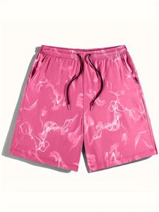 Herr shorts 2024 sommar män mode 3d rök tryckkläder pojkar barn casual hawaii semester manlig vintage strand