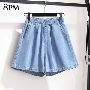 Womens Lounge Bermuda şort artı boyutu gündelik yaz pamuk diz uzunluğu Cepler ile denim kısa kot pantolon3xl 4xl 5xl ouc1519 240420