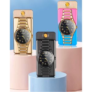 Creative Watch Clock Ligher Rechargeable Electronic Liter Lighter Lighter Lighter