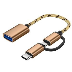 Новый кабель адаптерного кабеля OTG Type-C для Samsung S10 S10+ Xiaomi Mi 9 Android MacBook Mouse Gamepad Type PC Type C OTG USB Cablefor Xiaomi