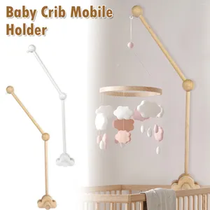 Decorative Figurines 27inch Baby Crib Mobile Arm Wooden Holder Adjustable Angle Height Cot Non-Skid Bed Bell