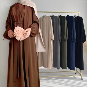 Arbeitskleider bescheidene Abayas für Frauen Muslim Sets Truthahn Kaftan Islam Kleidung Ramadan Solid Dubai zweiteilige Frauen Outifits