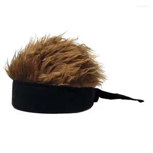 Basker nyhet hårvisor sol cap toppade mössa hatt med spikade hårstrån män kvinnor