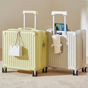 Koffer tragbarer Reisebrettungskoffer USB -Gepäck Silent Universal Wheel Wheely Koffer