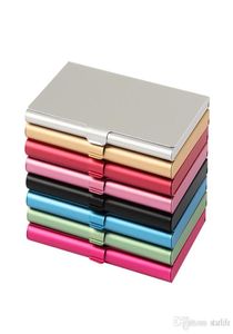 حامل بطاقة العمل CASE Aluminium Metal Cards Cover Cover Creative Creative ائتمان بطاقة هوية Men Pocket Wallet 9 Colors8152664