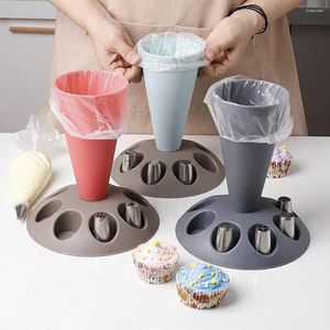 Hooks Pastry Bag Stand Holder Cake Decorating Tool Set With Piping 8 Isching Nozles Holders For Professional