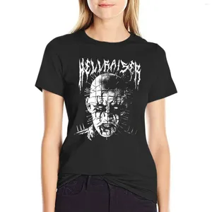 Kadın Polos Siyah Metal Pinhead T-Shirt Beyaz Tişört Kadınlar Grafik Üstleri