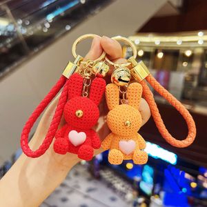 Resin Love Little Rabbit Bookbag New Toy Accessories Hanging Accessories Keychain Car Keychain Jewelry