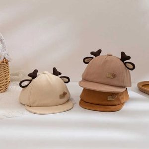 Шляпы кепков милый ребенок зимний весенний шляпа мультфильм рога