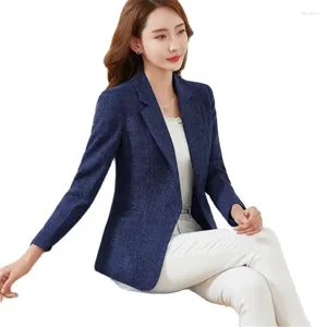 دعاوى نسائية للنساء السترة Femme Ladies Blazers Americana Mujer Spring Tweed Fall Autumn Tops